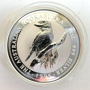 Silbermünze Kookaburra 1995 - 1 Unze 999 Feinsilber