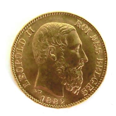 Leopold II Belgien Goldmünze - 5,80 Gramm Gold