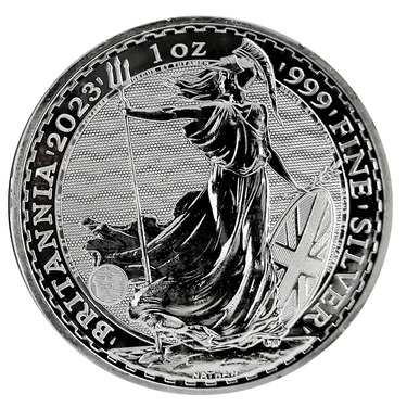 Englische Britannia Silbermünze 2023 - 19 % - 1 Unze