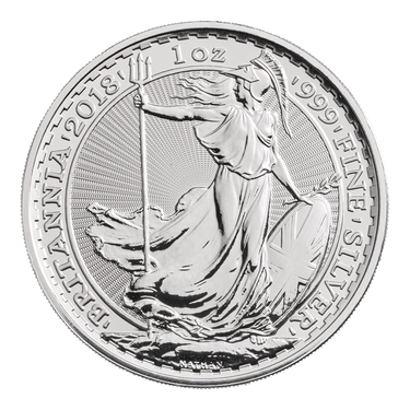 Englische Britannia Silbermünze 2018 - 1 Unze