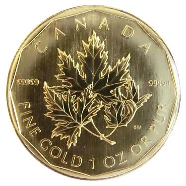 Super Maple Leaf Goldmünze Ahornblatt 2007 - 1 Unze 999,99 Feingold ohne Blister