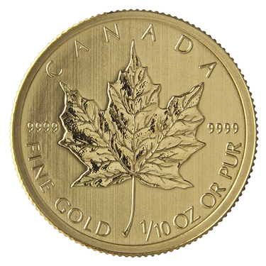Maple Leaf Goldmünze 2018 - 1/10 Unze 999,9 Feingold