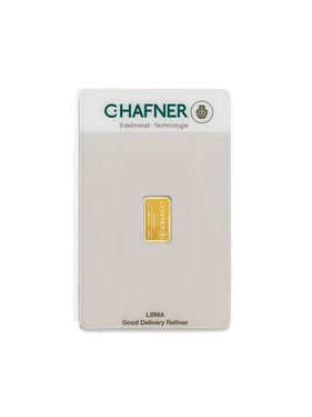 Goldbarren 0,5 Gramm Feingold - C. Hafner - neu