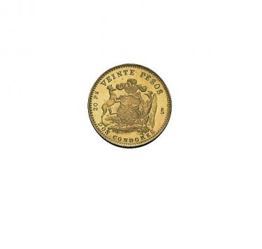Chile Liberty Goldmnze 20 Pesos - 3,66 Gramm Gold