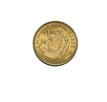 Chile Liberty Goldmnze 50 Pesos - 9,15 Gramm Gold