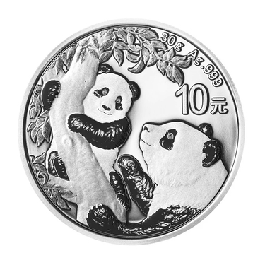 China Panda Silbermünze 10 Yuan 2021 - 30 Gramm