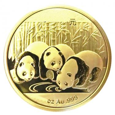 China Panda Goldmnze 2013 - 1/4 Unze in Original-Folie