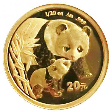 China Panda Goldmünze 2004 - 1/20 Unze in Original-Folie