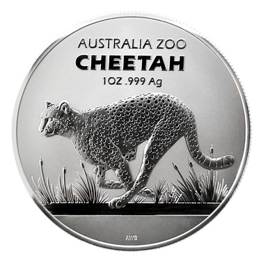 Silbermnze Australian Zoo Cheetah 2021 - 1 Unze Feinsilber