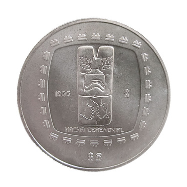 Silbermünze Mexiko Hacha Ceremonial 1996 - 1 Unze