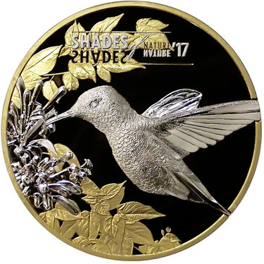 Silbermünze Cook Islands Shades of Nature ´17 Hummingbird - 25 Gramm 999 Feinsilber PP
