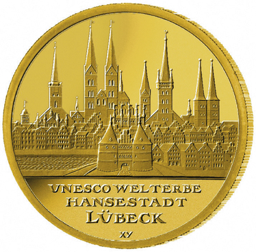 Lübeck 2007 Goldmünze - 1/2 Unze - 100 Euro - Prägestätte A