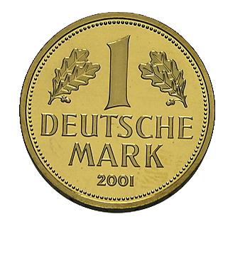 2. Wahl - 1 Deutsche Mark 2001 Goldmünze - 12 Gramm Gold
