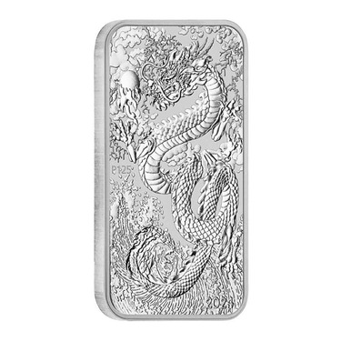 Silberm�nze Rectangular Dragon 2024 - Perth Mint - 19 % 1 Unze