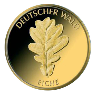 Deutscher Wald Eiche 2010 Goldmnze - 20 Euro mit Holzetui - Prgesttte A