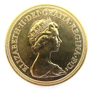 1 Pfund Sovereign Elisabeth Diadem Goldmnze 1974 - 1984