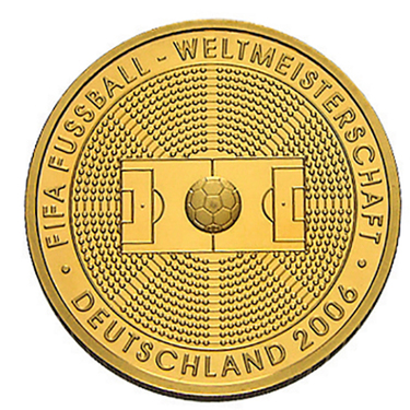 Goldmünze 2006 - 1/2 Unze - FIFA Fussball WM - 100 Euro - Feingold