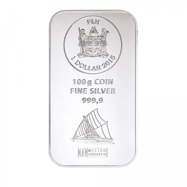 FIJI Silber Münzbarren - 100 Gramm