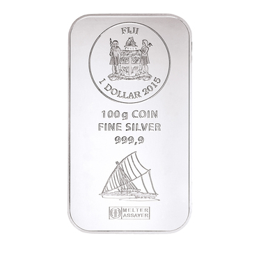 FIJI Silber Mnzbarren - 100 Gramm Feinsilber