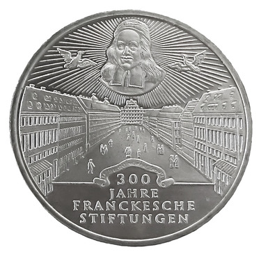 10 Mark Silbermünze 1998 Franckesche Stiftung - J.470
