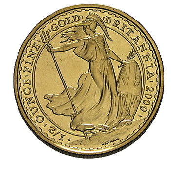 Englische Britannia Goldmünze diverse Jahrgänge - 999,9 Gold - 1/2 Unze