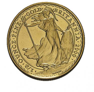 Englische Britannia Goldmünze diverse Jahrgänge - 916 Gold - 1/2 Unze
