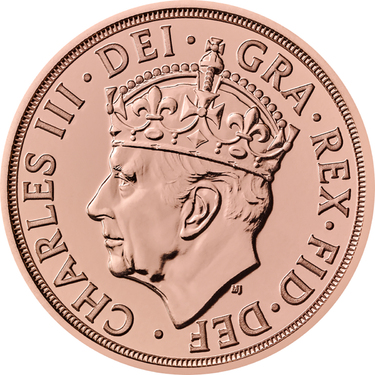 1/2 Pfund Krönungs Sovereign Charles III Goldmünze - 2023