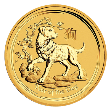 Lunar II Goldmünze Hund 2018 - 10 Unzen