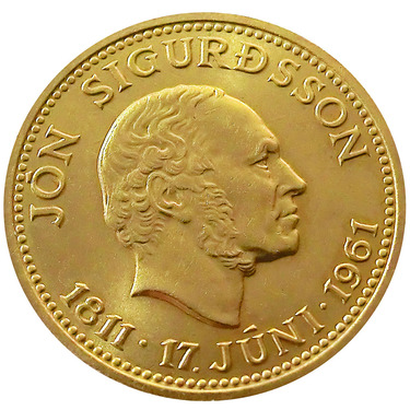 Goldmnze Island 1961 - 500 Kronur - 8,06 Gramm Feingold