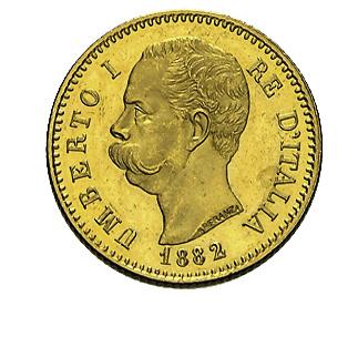 Umberto I Italien Goldmünze - 5,80 Gramm Gold