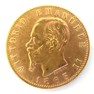 Vittorio Emanuele II Italien Goldmünze - 3,23 Gramm Gold