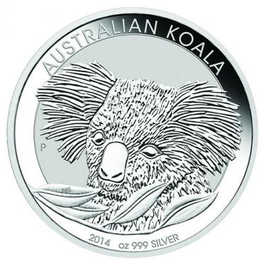 Silbermünze Koala 2014 - 1/2 Unze 999 Feinsilber