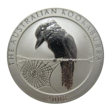 Silbermünze Kookaburra 2008 - 1 Unze 999 Feinsilber
