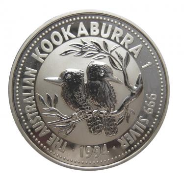 Silbermünze Kookaburra 1994 - 1 Kilo 999 Feinsilber