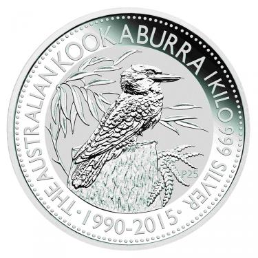 Silbermünze Kookaburra 2015 - 1 Kilo 999 Feinsilber