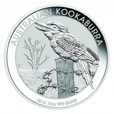 Silbermünze Kookaburra 2016 - 10 Unzen 999 Feinsilber