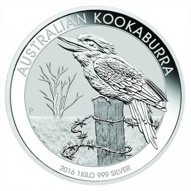 Silbermnze Kookaburra 2016 - 1 Kilo 999 Feinsilber