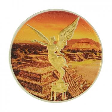 Silbermünze Mexiko Libertad Gold Gilded Pyramids - 1 Unze