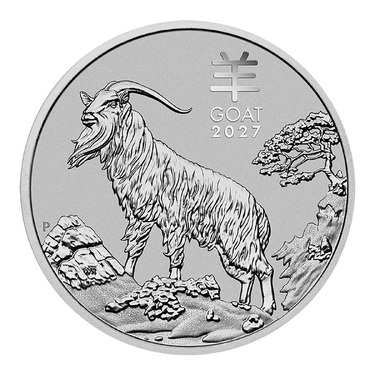 Platinmünze Lunar III Ziege 2027 - 19 % - 1 Unze