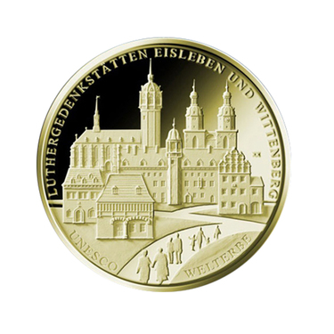 Luthergedenkstätten 2017 Goldmünze - 1/2 Unze - 100 Euro - Prägestätte A