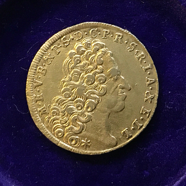 Goldmünze Maximilian II. Emanuel 1/2 Max d'Or (1679-1726)
