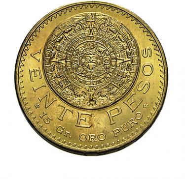 Mexiko Aztekenkalender Goldmnze - 20 Pesos