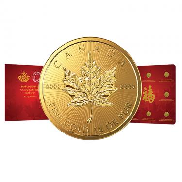 Maplegram Goldmünze 8 x 1 Gramm 999,9 Feingold