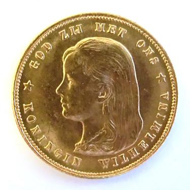 Niederlande Wilhelmina Goldmünze 10 Gulden 1897