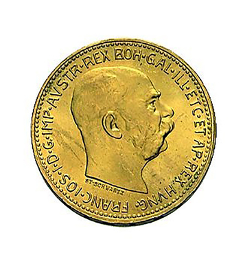 20 Kronen Österreich Goldmünze - 1915 - Nachprägung, 6,09 Gramm