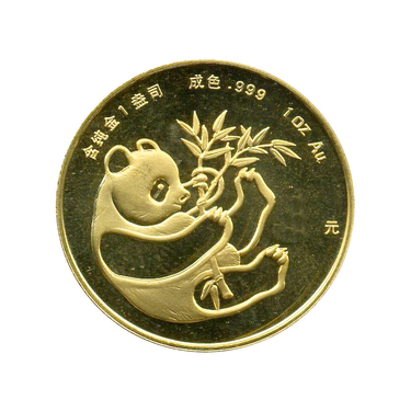 China Panda Goldmünze 1984 - 1/10 Unze in Original Folie