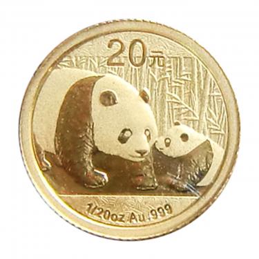 China Panda Goldmünze 2010 - 1/20 Unze in original Folie