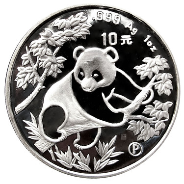 China Panda Silbermünze 1992 - 1 Unze in PP