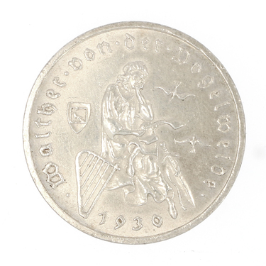 3 RM Silbermünze Walther von der Vogelweide 1930 - J.344