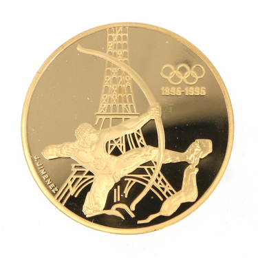 Goldmünze 1994 - 100 Jahre Olympischer Congress 1896 - 1996 - PP - 15,53 gr. Feingold